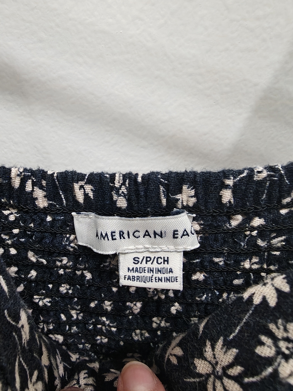 American Eagle Outfitters Black Sundress with White Floral Print - Picture 4 of 7